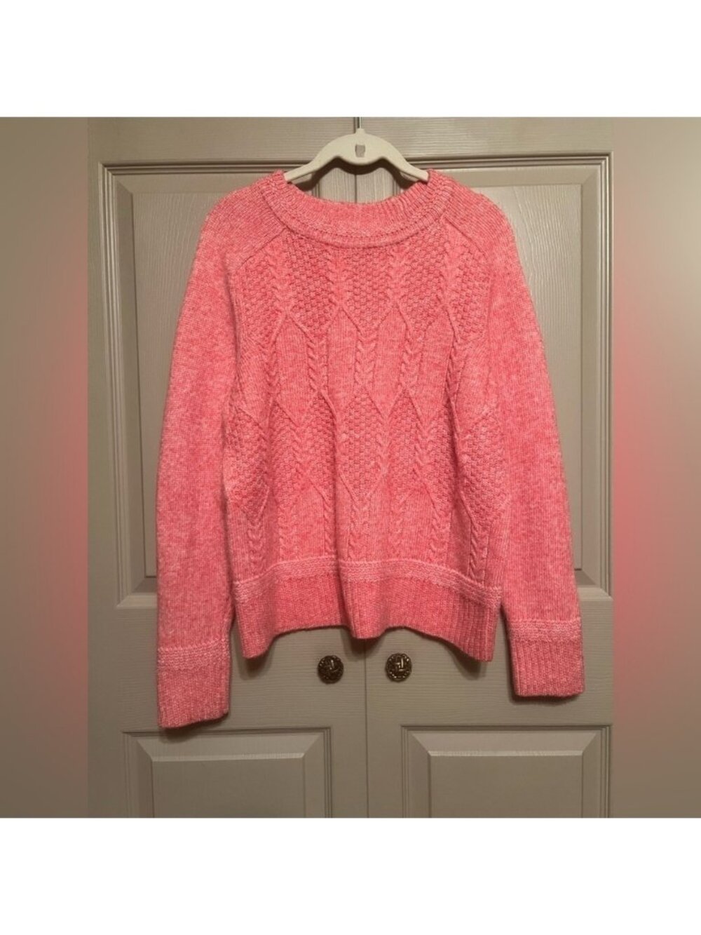 Croft & Barrow Coral Cable Knit Sweater